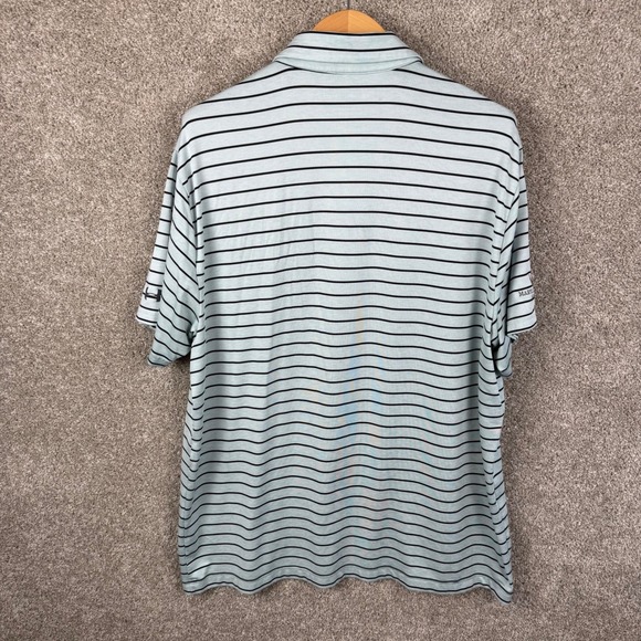 Under Armour Lot of 3 HeatGear Polo Shirts Mens 2XL Gray Green Blue Striped - Picture 8 of 9